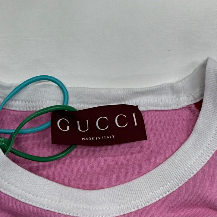 Gucci Gucci FW24 Logo Embroidered Pink T-Shirt Size M / US 6-8 / IT 42-44 - 4 Thumbnail