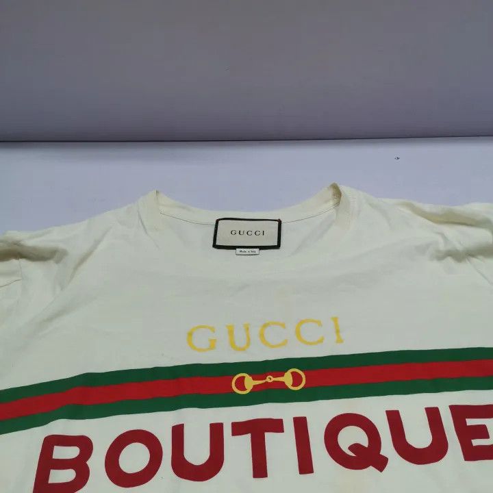 Gucci Gucci Boutique Printed T-Shirt in Beige Size M / US 6-8 / IT 42-44 - 11 Thumbnail