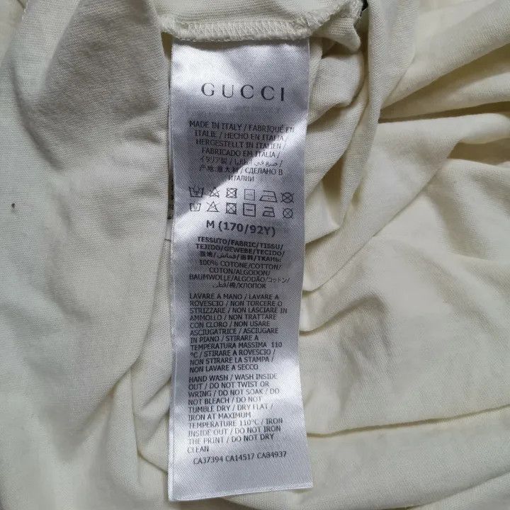 Gucci Gucci Boutique Printed T-Shirt in Beige Size M / US 6-8 / IT 42-44 - 5 Thumbnail