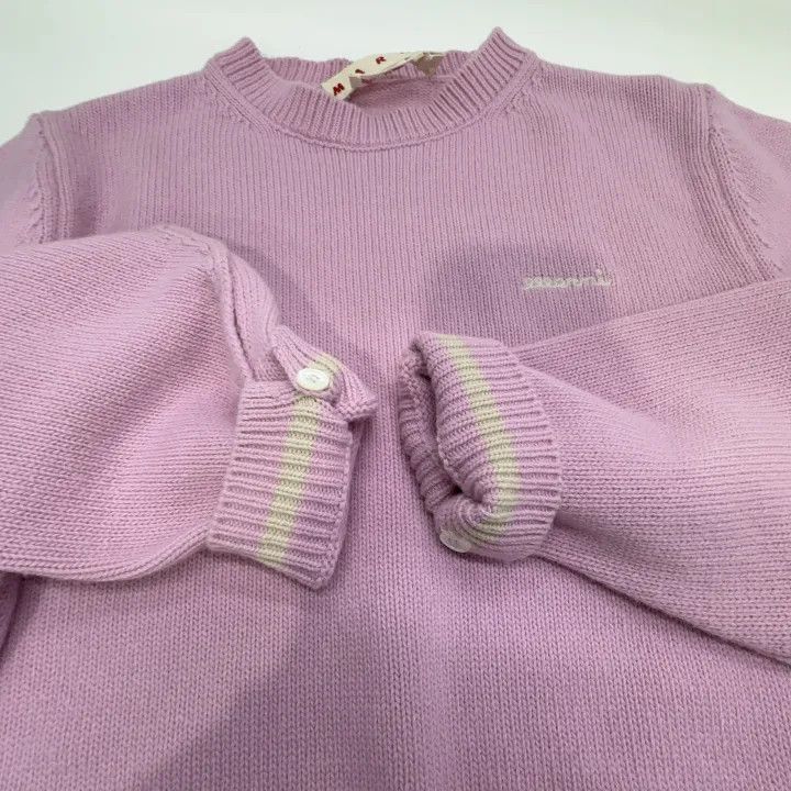 Marni Marni Pink Embroidered Logo Cropped Sweater Size M / US 6-8 / IT 42-44 - 7 Thumbnail