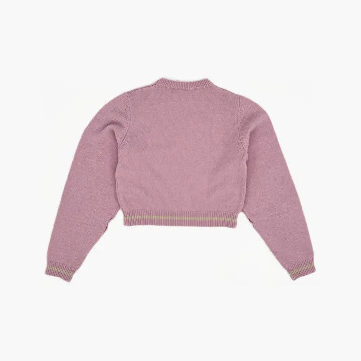 Marni Marni Pink Embroidered Logo Cropped Sweater Size M / US 6-8 / IT 42-44 - 3 Thumbnail