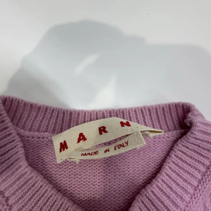 Marni Marni Pink Embroidered Logo Cropped Sweater Size M / US 6-8 / IT 42-44 - 5 Thumbnail