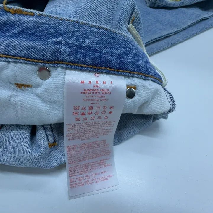Marni Marni FW22 Light Blue Straight Leg Jeans Size 40" / US 18 - 4 Thumbnail