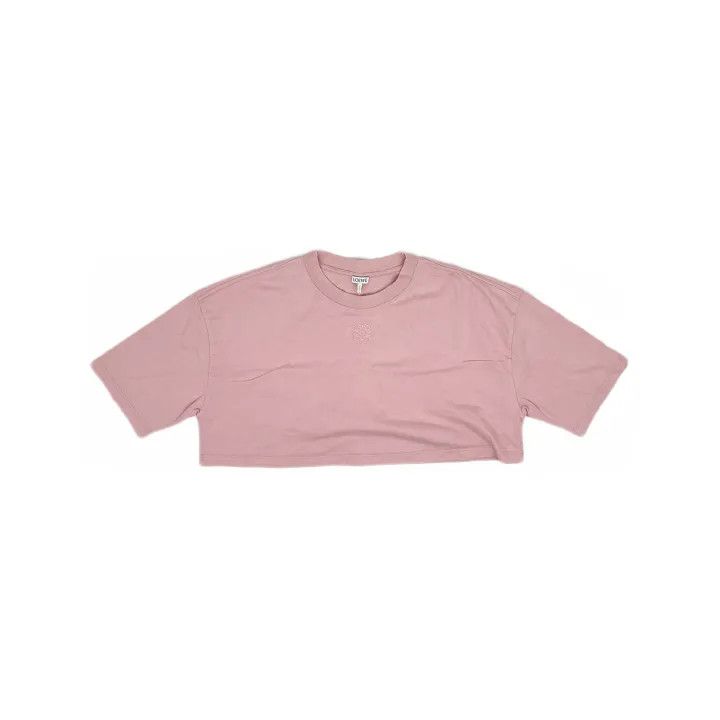 Loewe Loewe Pink Cropped Logo T-Shirt Size XS / US 0-2 / IT 36-38 - 2 Thumbnail