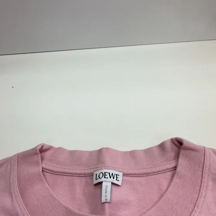 Loewe Loewe Pink Cropped Logo T-Shirt Size XS / US 0-2 / IT 36-38 - 4 Thumbnail