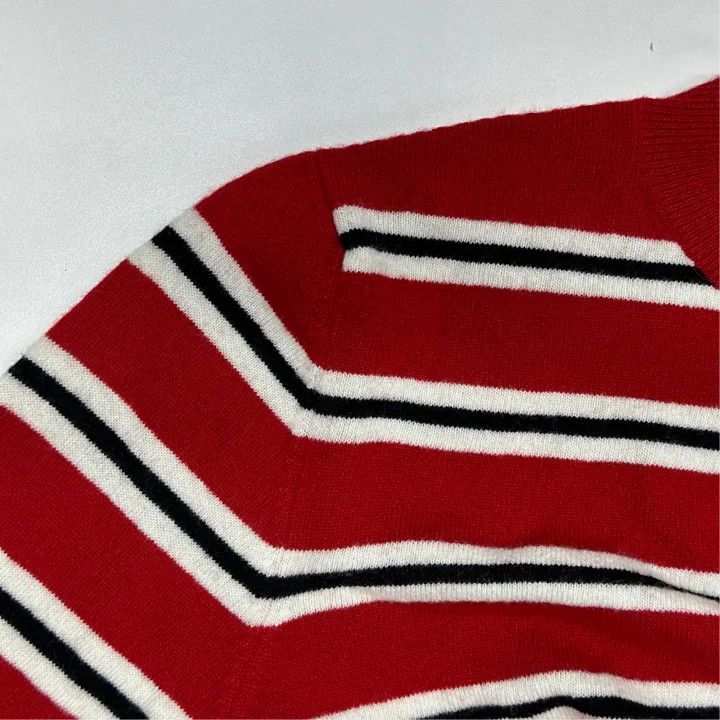 Loewe LOEWE Red Striped Knit Long Sleeve Sweater Size M / US 6-8 / IT 42-44 - 6 Thumbnail