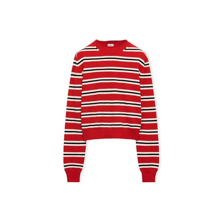 Loewe LOEWE Red Striped Knit Long Sleeve Sweater Size M / US 6-8 / IT 42-44 - 2 Thumbnail