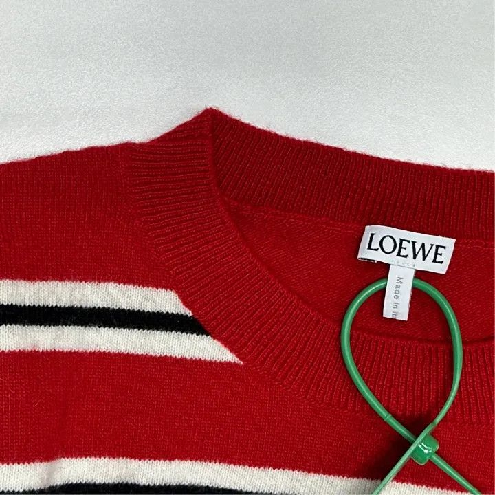 Loewe LOEWE Red Striped Knit Long Sleeve Sweater Size M / US 6-8 / IT 42-44 - 5 Thumbnail