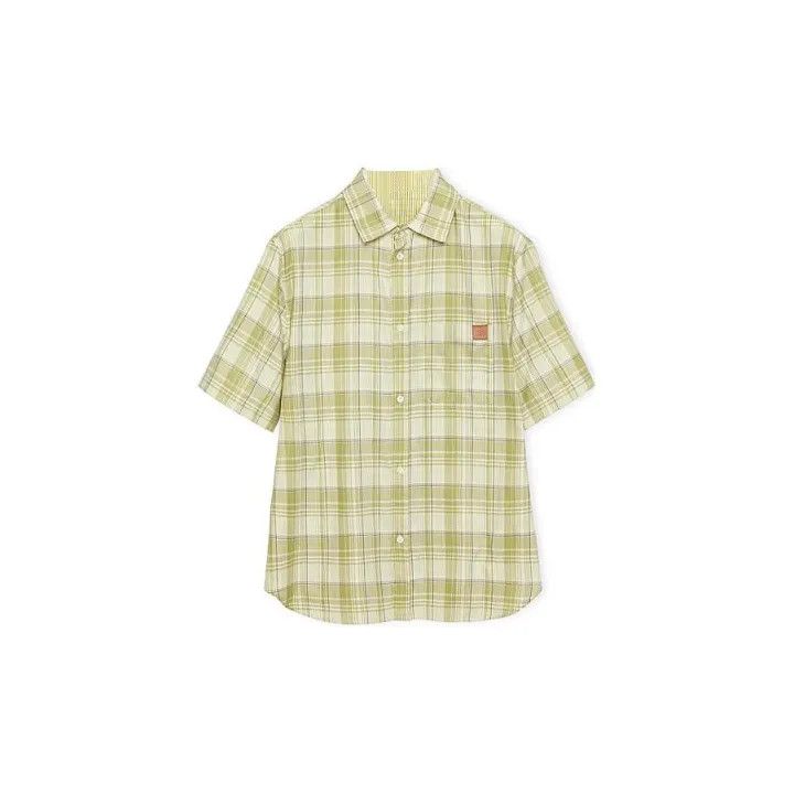 Loewe Loewe Green Short Sleeve Check Shirt Size M / US 6-8 / IT 42-44 - 2 Thumbnail