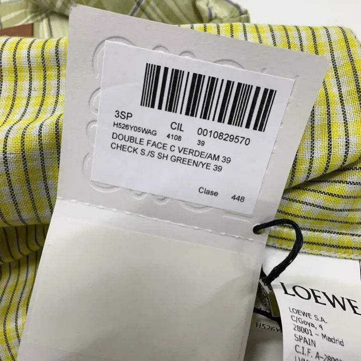 Loewe Loewe Green Short Sleeve Check Shirt Size M / US 6-8 / IT 42-44 - 6 Thumbnail
