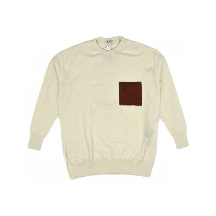 Loewe Loewe White Long Sleeve Pocket Sweatshirt Size XS / US 0-2 / IT 36-38 - 2 Thumbnail