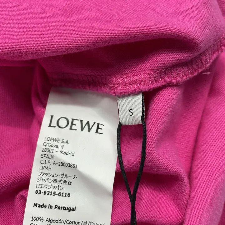 Loewe Loewe SS22 Solid Pink Short Sleeve T-Shirt Size S / US 4 / IT 40 - 5 Thumbnail