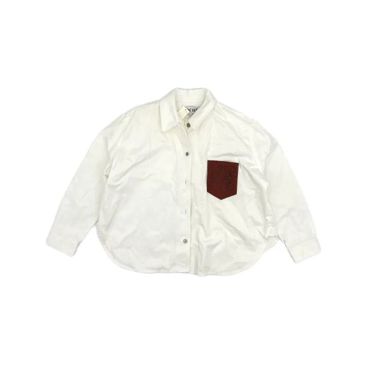 Loewe Loewe Denim Leather Pocket Jacket Shirt Size L / US 10 / IT 46 - 2 Thumbnail