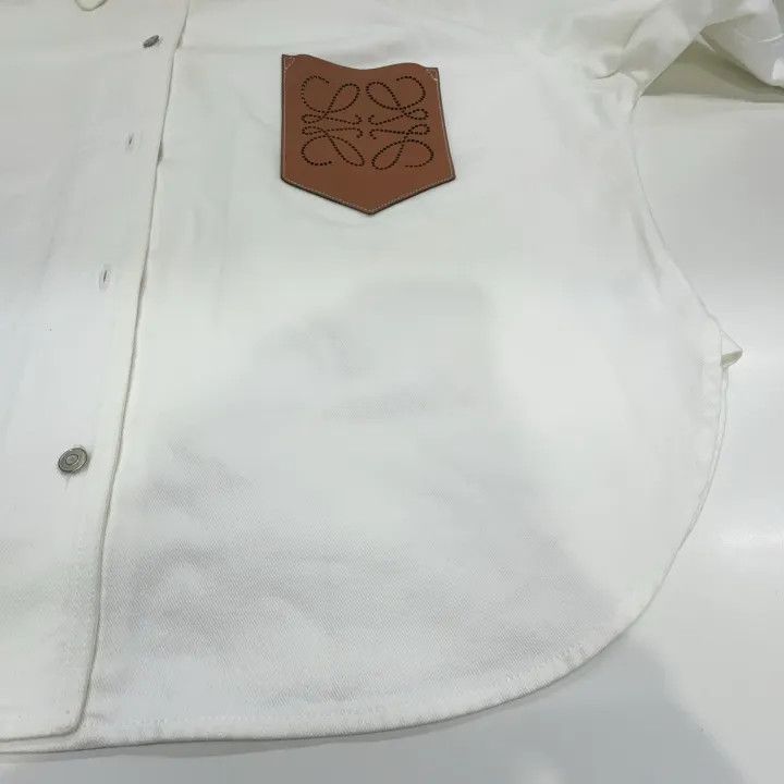 Loewe Loewe Denim Leather Pocket Jacket Shirt Size L / US 10 / IT 46 - 10 Thumbnail