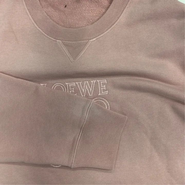Loewe Loewe Pink Cropped Cotton Sweatshirt for Women Size M / US 6-8 / IT 42-44 - 6 Thumbnail