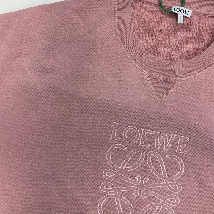 Loewe Loewe Pink Cropped Cotton Sweatshirt for Women Size M / US 6-8 / IT 42-44 - 7 Thumbnail