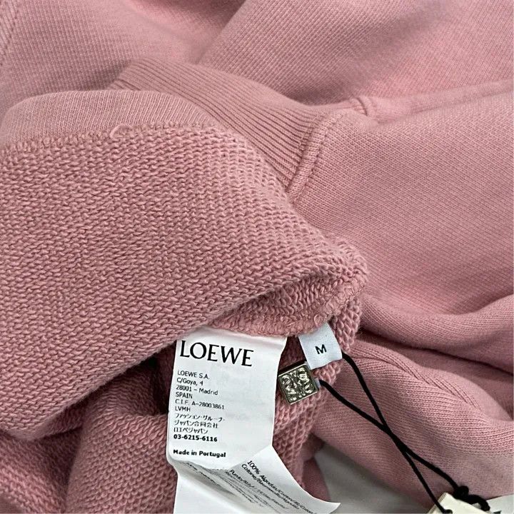 Loewe Loewe Pink Cropped Cotton Sweatshirt for Women Size M / US 6-8 / IT 42-44 - 4 Thumbnail