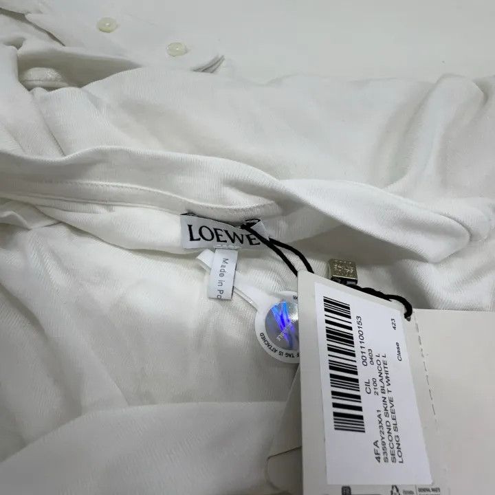 Loewe Loewe White Logo Embroidered Long Sleeve Top Size L / US 10 / IT 46 - 7 Thumbnail
