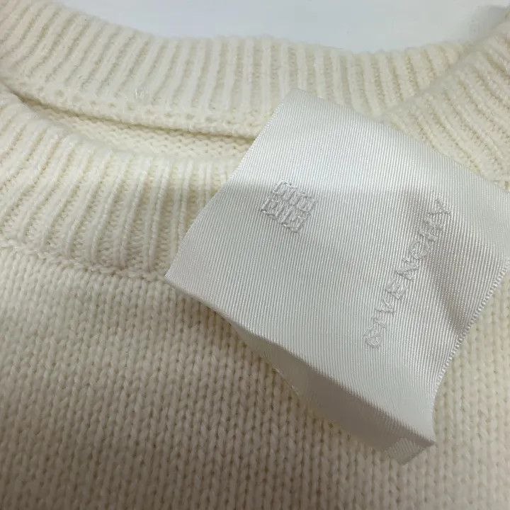 Givenchy Givenchy White Cold Shoulder Knit Sweater Size L / US 10 / IT 46 - 7 Thumbnail