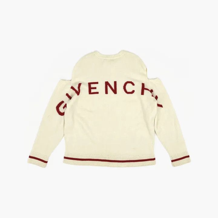 Givenchy Givenchy White Cold Shoulder Knit Sweater Size L / US 10 / IT 46 - 3 Thumbnail