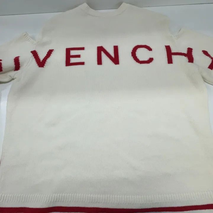 Givenchy Givenchy White Cold Shoulder Knit Sweater Size L / US 10 / IT 46 - 12 Thumbnail