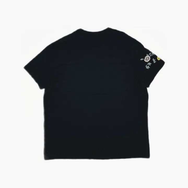 Givenchy Givenchy Black Floral Embroidered Short Sleeve T-Shirt Size M / US 6-8 / IT 42-44 - 3 Thumbnail