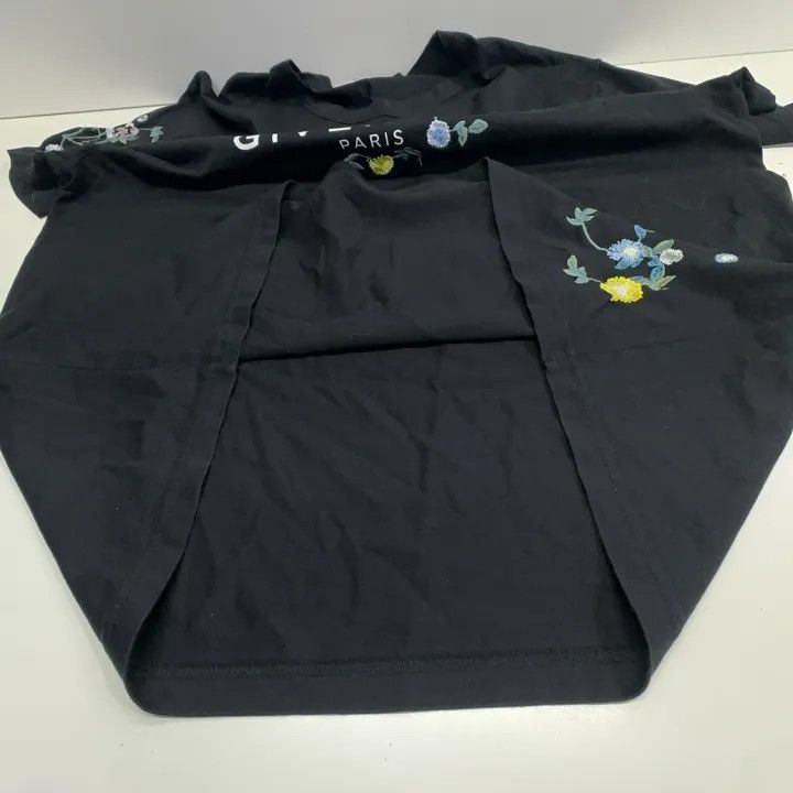 Givenchy Givenchy Black Floral Embroidered Short Sleeve T-Shirt Size M / US 6-8 / IT 42-44 - 7 Thumbnail