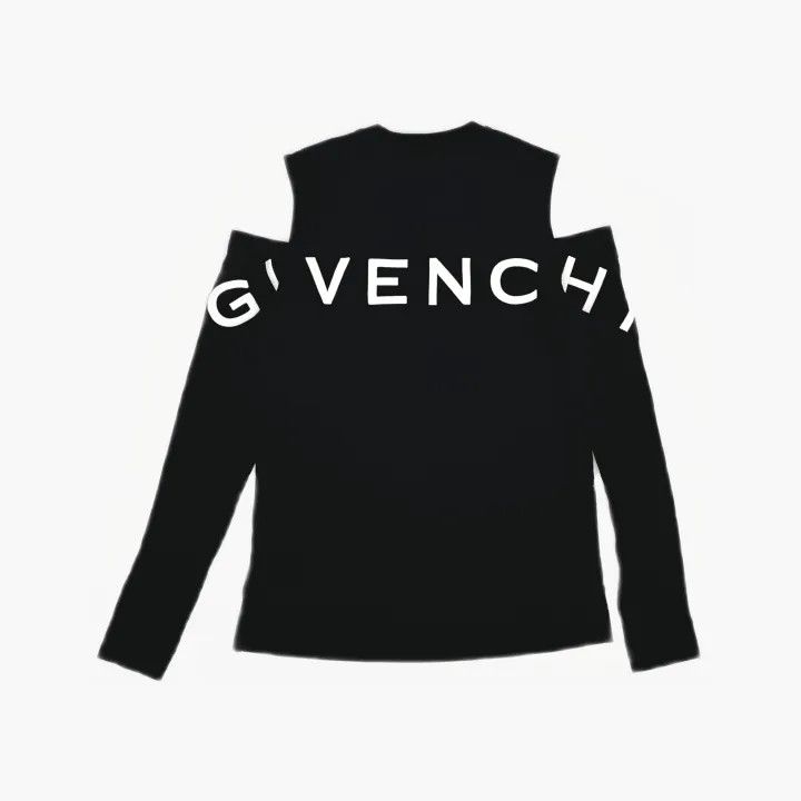 Givenchy Givenchy Black Off-Shoulder Long Sleeve T-Shirt Size S / US 4 / IT 40 - 3 Thumbnail