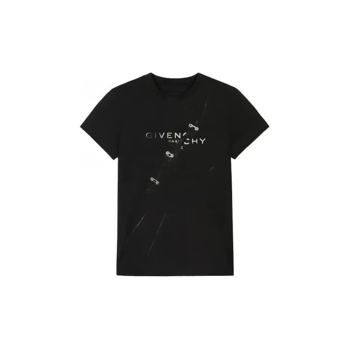 Givenchy Givenchy Black Short Sleeve T-Shirt with Logo Size XS / US 0-2 / IT 36-38 - 2 Thumbnail