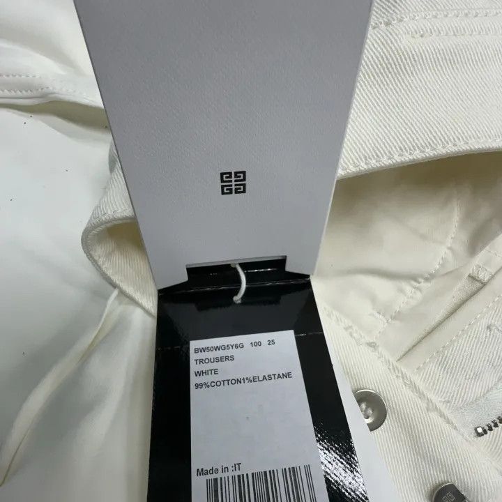 Givenchy Givenchy White Straight-Leg Jeans for Women Size 25" / US 0 / IT 36 - 4 Thumbnail