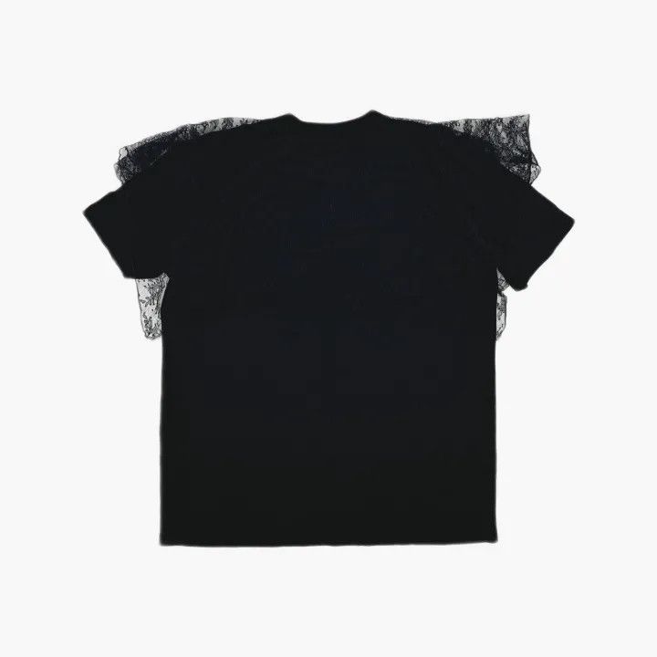 Givenchy Givenchy Black Lace Cotton T-Shirt Women's Size S / US 4 / IT 40 - 3 Thumbnail
