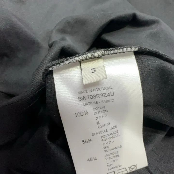 Givenchy Givenchy Black Lace Cotton T-Shirt Women's Size S / US 4 / IT 40 - 4 Thumbnail