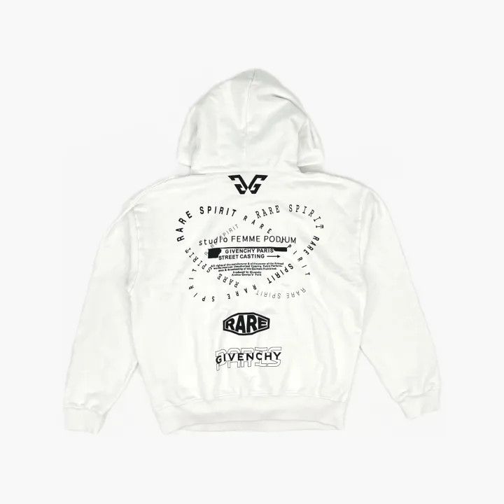 Givenchy Givenchy Spirit Printed White Hoodie for Women Size L / US 10 / IT 46 - 3 Thumbnail