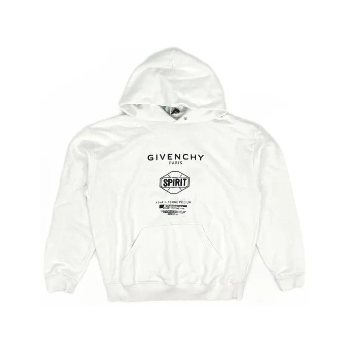 Givenchy Givenchy Spirit Printed White Hoodie for Women Size L / US 10 / IT 46 - 2 Thumbnail