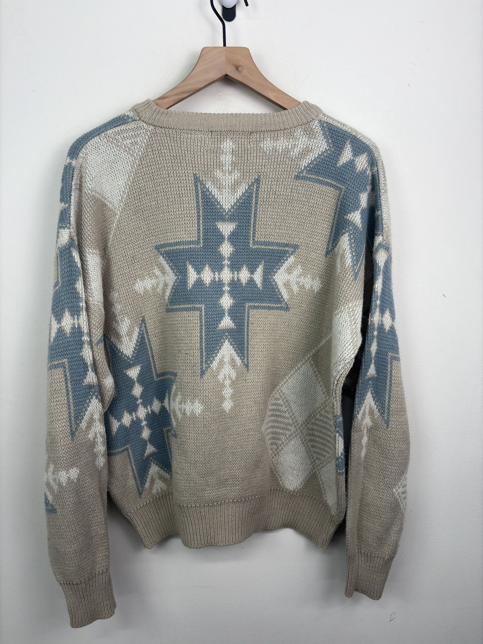 Vintage Vintage 90's St.John's Bay Snowflake Geometric Pattern Pullover Cardigan Size L Size US L / EU 52-54 / 3 - 3 Thumbnail