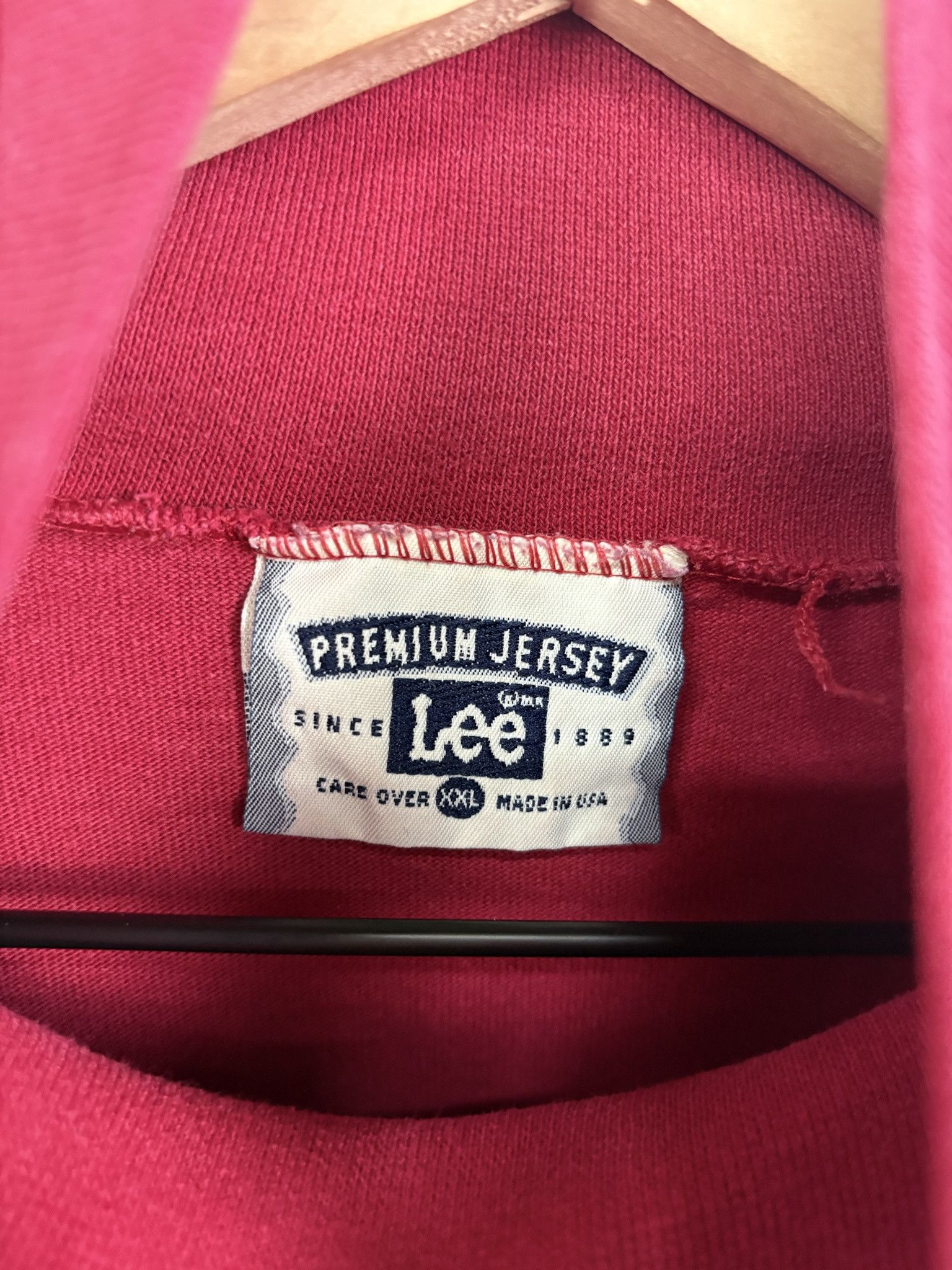 Vintage Vintage 90's Lee Heavyweight Blank Red Turtleneck Long Sleeve Size XXL Size US XXL / EU 58 / 5 - 2 Thumbnail