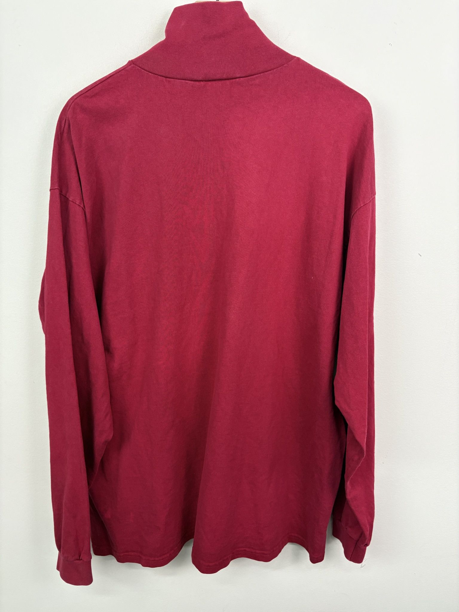 Vintage Vintage 90's Lee Heavyweight Blank Red Turtleneck Long Sleeve Size XXL Size US XXL / EU 58 / 5 - 4 Thumbnail