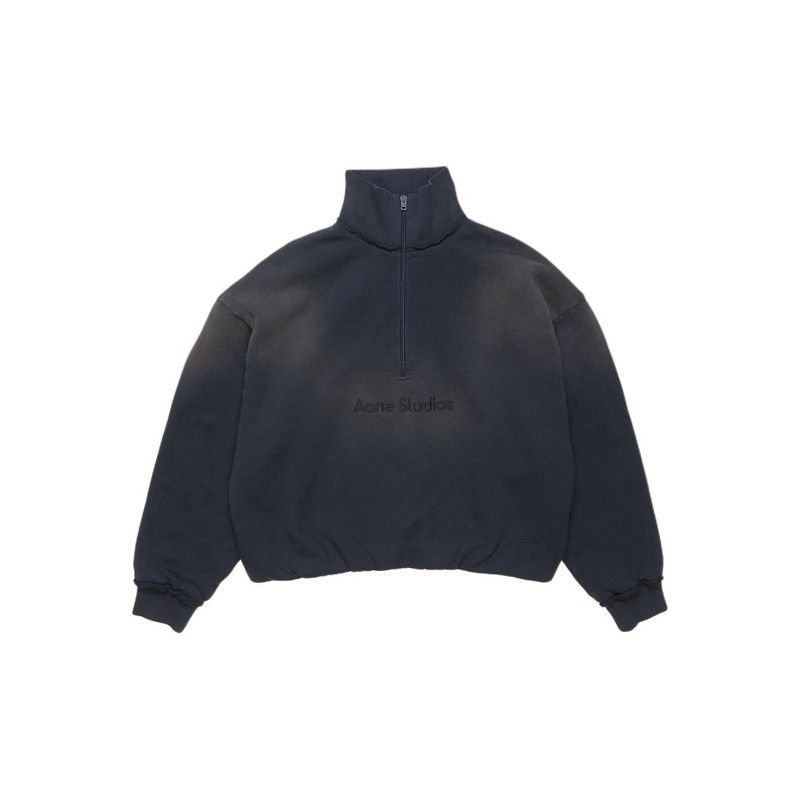 Acne Studios Acne Studios Navy Embroidered Hoodie for Women Size S / US 4 / IT 40 - 3 Thumbnail