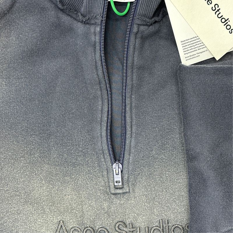 Acne Studios Acne Studios Navy Embroidered Hoodie for Women Size S / US 4 / IT 40 - 4 Thumbnail