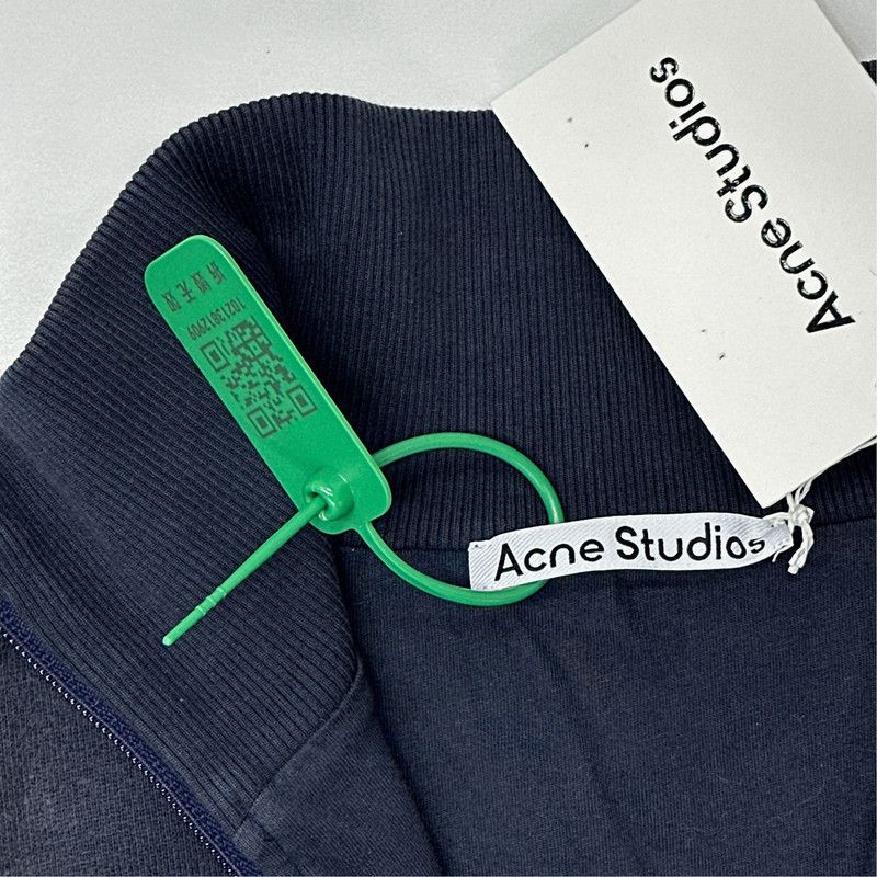 Acne Studios Acne Studios Navy Embroidered Hoodie for Women Size S / US 4 / IT 40 - 5 Thumbnail