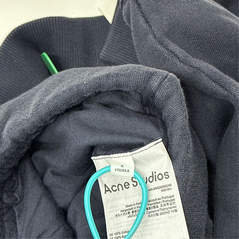 Acne Studios Acne Studios Navy Embroidered Hoodie for Women Size S / US 4 / IT 40 - 2 Thumbnail