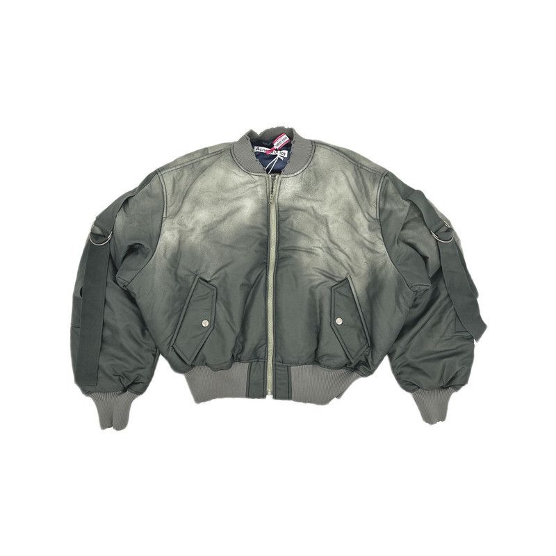 Acne Studios Acne Studios Green Long Sleeve Bomber Jacket Size XS / US 0-2 / IT 36-38 - 4 Thumbnail