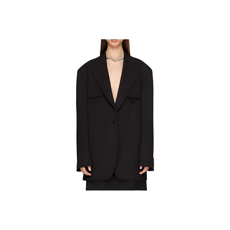 Acne Studios Acne Studios Black Single-Breasted Long Sleeve Blazer Size S / US 4 / IT 40 - 2 Thumbnail