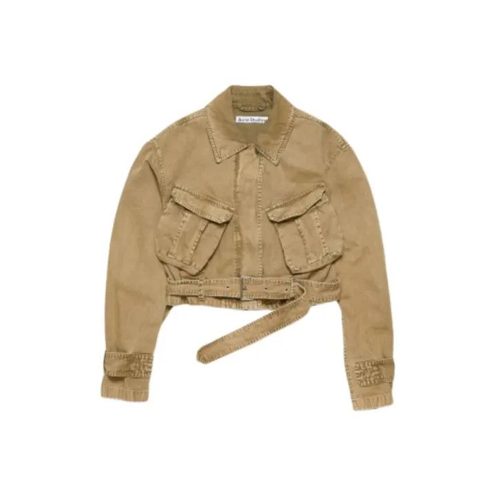 Acne Studios Acne Studios Khaki Zip-Up Long Sleeve Jacket Size M / US 6-8 / IT 42-44 - 2 Thumbnail