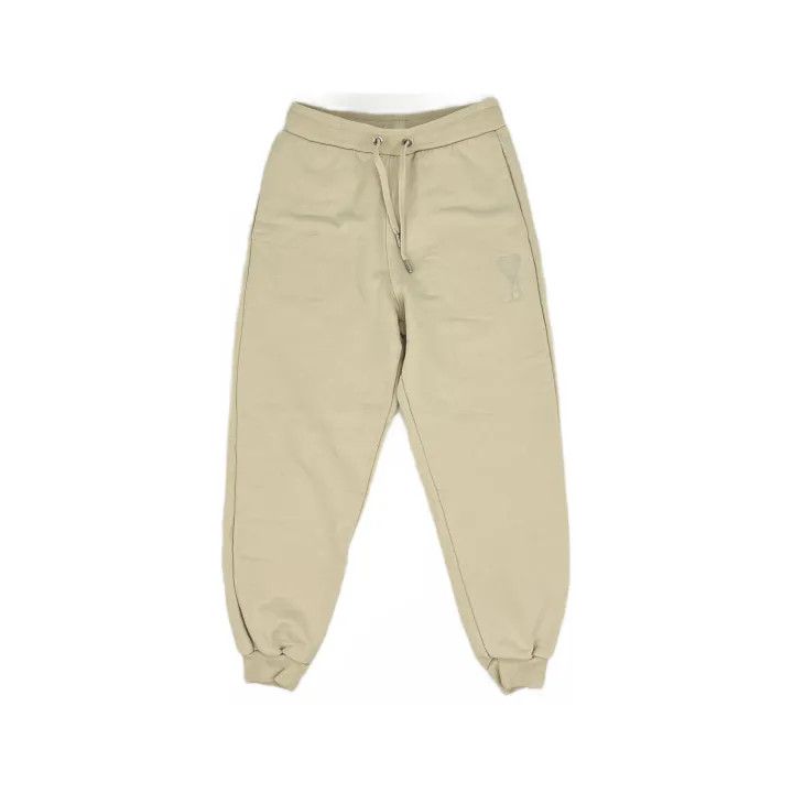 AMI AMIPARIS Beige Heart Embroidery Jogger Pants 0079 Size US 38 / EU 54 - 2 Thumbnail