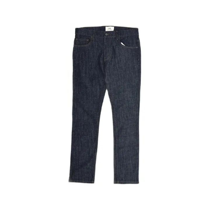 AMI AMIPARIS Men's Stretch Denim Pants in Dark Blue 0079 Size US 31 - 2 Thumbnail
