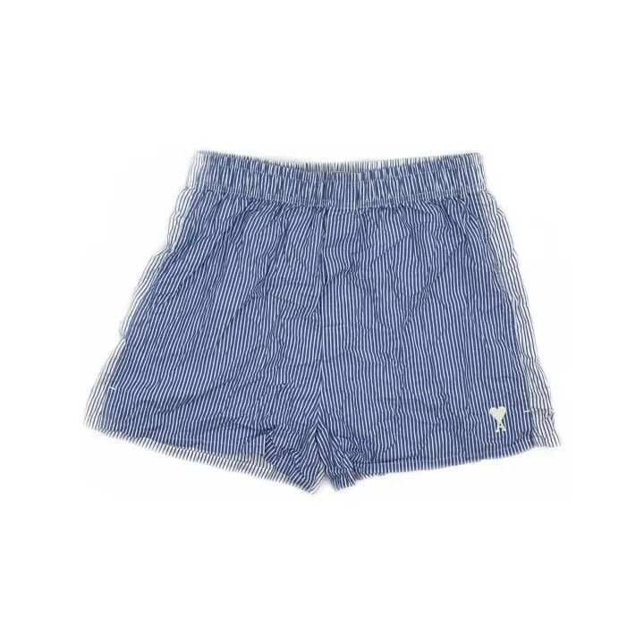 AMI AMIPARIS Blue Striped Casual Shorts for Men 0079 Size US 34 / EU 50 - 2 Thumbnail