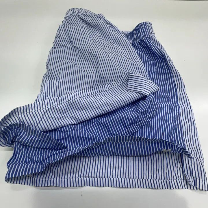AMI AMIPARIS Blue Striped Casual Shorts for Men 0079 Size US 34 / EU 50 - 7 Thumbnail