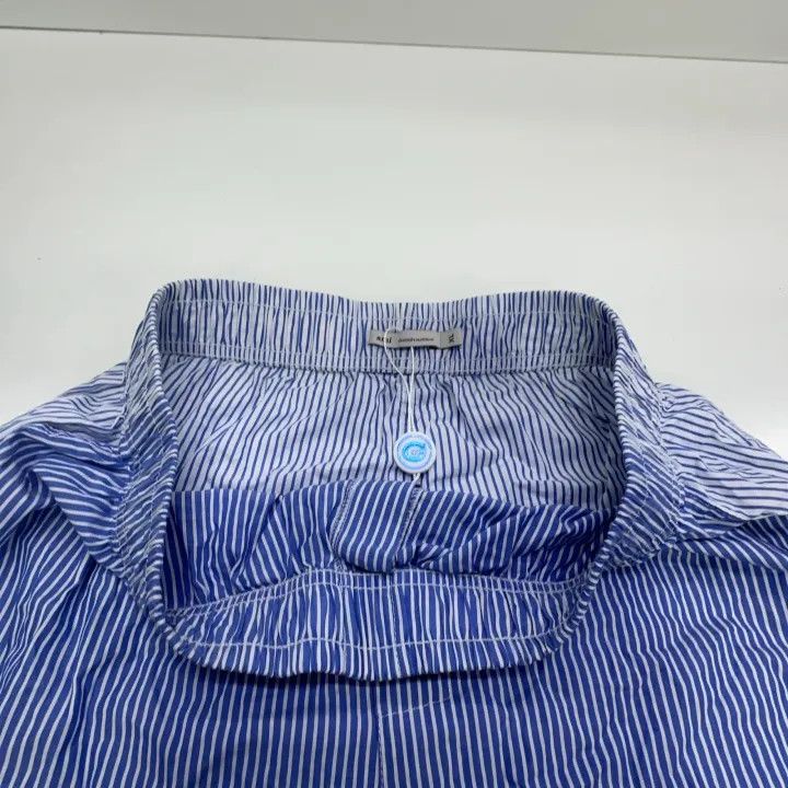 AMI AMIPARIS Blue Striped Casual Shorts for Men 0079 Size US 34 / EU 50 - 6 Thumbnail