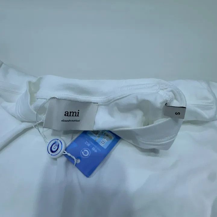 AMI AMIPARIS Plain White Short Sleeve T-Shirt 0079 Size US S / EU 44-46 / 1 - 4 Thumbnail